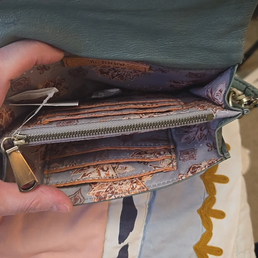 Hobo Jetty Crossbody Purse in Bottle Green - Picture 6 of 8